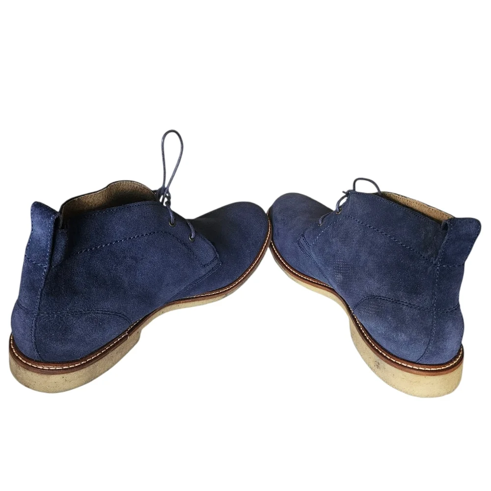 Banana Republic Blue Suede Leather Chukka Boot Shoes Sz.10.5